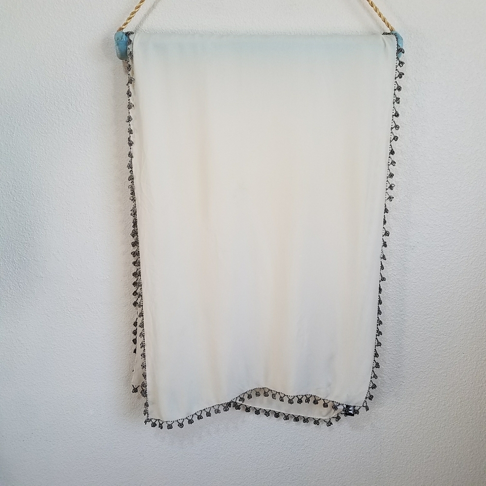 DKNY Vintage Silk Beaded Scarf